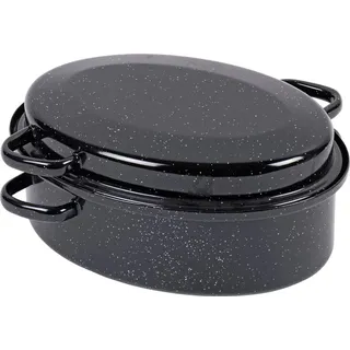 Emaille-Gänsebräter 26 cm schwarz