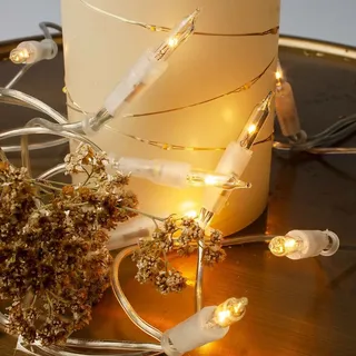 Hellum Lichterkette Kerze 1 m Warmweiß