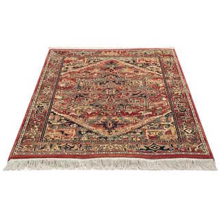 THEKO Wollteppich "Saharna 2886" rechteckig 10 mm Höhe reine Wolle, Orient-Optik, mit Fransen, rot