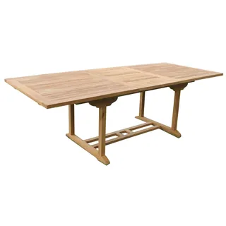 Teak Tisch Gartentisch Garten ausziehbar Esstisch Holztisch rechteckig 240/180cm - Naturbelassen