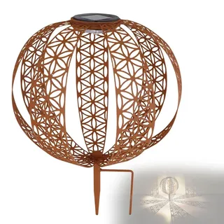 bmf-versand Solarleuchte Garten Kugel 30cm Solarlampe Außen Leuchte Solar LED mit Pflegetuch - Bunt
