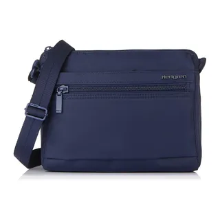 Hedgren EYE Damen Umhängetasche mit RFID Schutz – Kleine Crossbody Tasche wasserabweisend mit Reißverschlusstaschen & verstellbarem Gurt – 22 cm – Total Eclipse