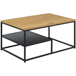 Livetastic Couchtisch , Eichefarben , Holzwerkstoff , furniert , quadratisch , eckig , 60x42x90 cm , Wohnzimmer, Wohnzimmertische, Couchtische, Couchtische eckig