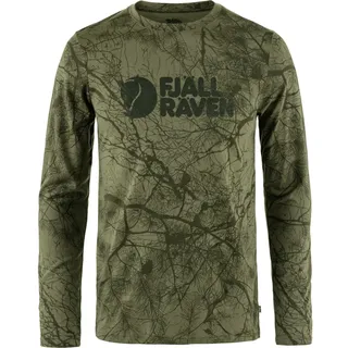 Fjällräven Värmland Wool LS T-Shirt, Green Camo, L