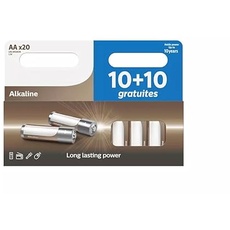 AA/LR6 Alkaline Batterie, 20 Stück, 30% mehr Haltbarkeit, Alltagsgeräte mit hohem Stromverbrauch
