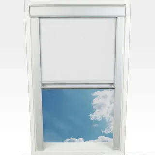 Dachfensterrollo LIEDECO "Verdunkelung" Gr. 4, weiß, B:61,3cm H:74cm, Polyester, Rollos, Dachfensterrollo