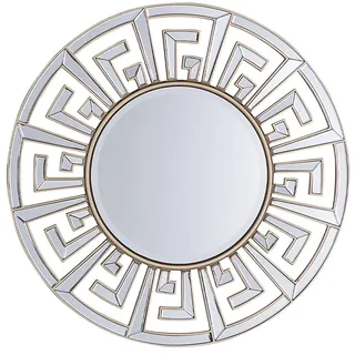 Beliani Wandspiegel gold rund 70 cm Flers , Goldfarben , Metall , Rund , 70x70x3 cm , Spiegel, Wandspiegel