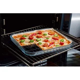 große Glas-Backplatte, ca. 38x32 cm