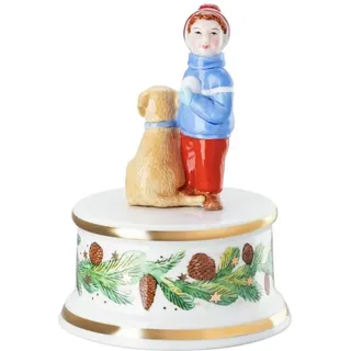 Hutschenreuther Weihnachten Sammelkollektion 2025 "Weihnachtsspiele Spieluhr klein; Höhe 12,5 cm/Ø 9 cm cm; Melodie: Ihr Kinderlein kommet