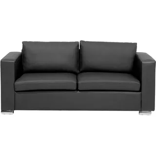 Beliani 3-Sitzer-Sofa, Schwarz