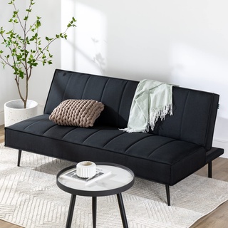 Zinus Quinn Clic Clac Schlafsofa - 2-in-1 Klappsofa - Geeignet für Gästezimmer und kleine Räume - Schwarz