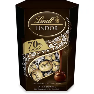 Lindt Lindor Cornet Dark mit zartschmelzender Füllung Packung 500g