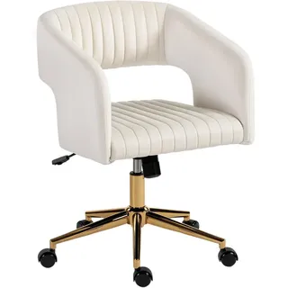 Homcom Samtoptik Cremeweiß