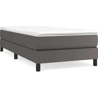 Boxspringbettgestell Grau 90x200 cm Kunstleder - Grau