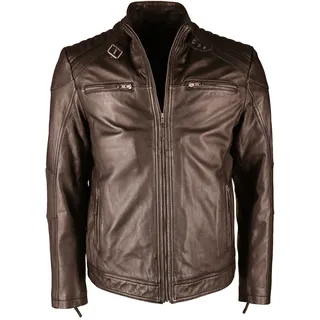 Lederjacke JCC "Lederjacke IK3", Herren, Gr. 54, braun, Obermaterial: 100% Rindnubukleder CNU. Futter: 100% Baumwolle CO., Jacken Lederjacke