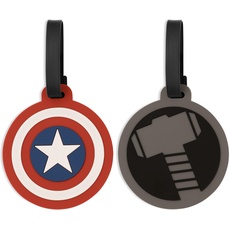 Disney Marvel Thor und Captain America Gepäckanhänger-Set, mehrfarbig, 2-teilig