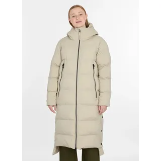Steppmantel RAGWEAR "PATRISE", Damen, Gr. S, bone, Web, Obermaterial: 100% Polyester, unifarben, knieumspielend, Mäntel Steppmantel, warm gefüttert, hinten länger als vorn