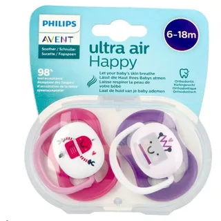 Philips Avent ultra air pacifier 2-pack assorted colors