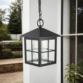 Schwarze Hängelampe außen Rustikal IP43 BAARLE Außenleuchte Terrasse Garten