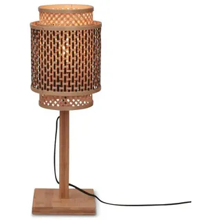 Good & Mojo Tischleuchte , Naturfarben, Schwarz , Holz , Bambus , 45 cm , LED-Leuchtmittel austauschbar , Lampen & Leuchten, Innenbeleuchtung, Tischlampen, Tischlampen