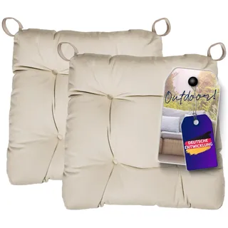 Traumnacht Stuhlkissen Premium 38 x 40 x 7 cm Beige