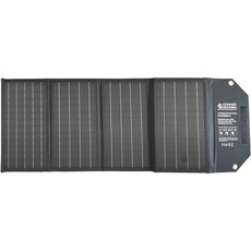Bild Portables Solarpanel K&S SP28W-4 aus monokristallinem Silizium mit Ladeadapter, Solar Charger 28 W 4 Sektionen, 5 V/2,4 A USB-Ausgang, USB-Ausgang QC 3.0, solarpanel