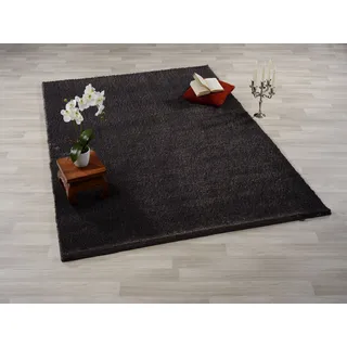 GALLERY M branded by Musterring Hochflor-Teppich "Solo" rechteckig 30 mm Höhe besonders weich durch Microfaser, Wohnzimmer, quarz