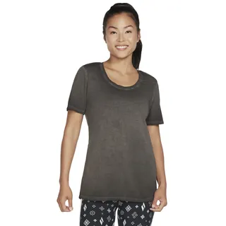 Skechers Damen Diamond Wash Hatha Tunika T-Shirt, Klein, Schwarz