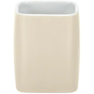 KLEINE WOLKE Cubic Natur, Beige Zahnputzbecher, Steinzeug, mit matter Oberfläche Natur Beige