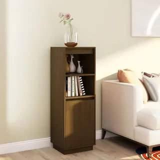vidaXL Highboard Honigbraun 37x34x110 cm Massivholz Kiefer - Braun