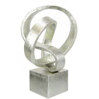 I.GE.A. Dekofigur »Moderne Deko Skulptur«, Ornamente Statue Dekoration Figuren Geschenkidee, silber, silberfarben