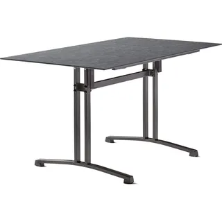 Sieger Gastro-Tisch Gartentisch 140 x 140 x 73 cm Eisengrau/Schiefer anthrazit