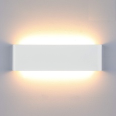 Lightsjoy 16W LED Wandleuchte Innen Moderne Wandlampe weiß mit up and down Licht IP44 Innenbeleuchtung Flur Belechtung für Schlafzimmer Korridor Wohnzimmer Treppe usw Warmweiss