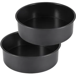 IVEOPPE Rund Backform,Backform 20cm Rund,2 Stück springform Set,Kuchenform Backformen mit,Runde Edelstahl-Kuchenform mit Antihaftbeschichtung,Geeignet für Kuchen,Brownies,Torten,Lasagned