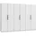 Drehtürenschrank Level 6-türig 300 x 236 x 58 cm Weiß
