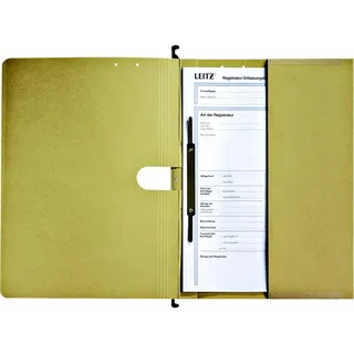 Leitz Hängehefter ALPHA 1912 Karton naturbraun 1 x kaufmännische Heftung, 25 St.