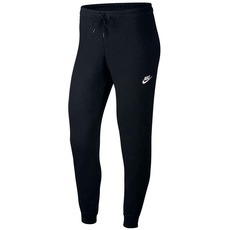Nike Damen Nsw Essntl Tight Flc Sweatpants, Black/White, S EU