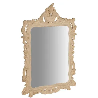 Biscottini - Wandspiegel aus Holz mit ungeschliffenem Finish L70 x PR8 x H106 - Wandspiegel mit Vintage-Rahmen - Made in Italy