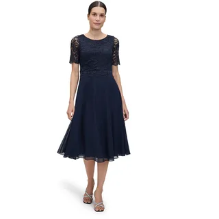 Vera Mont Damen 0113/4825 Partykleid, Blau (Night Sky 8541), (Herstellergröße: 36)