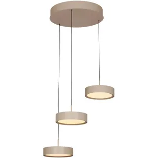Dieter Knoll Led-Hängeleuchte , Sandfarben , Metall , Uni , rund , 180 cm , RoHS, Ce , höhenverstellbar, 3 Helligkeitsstufen , Lampen & Leuchten, Leuchtenserien