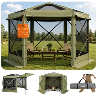 Vevor Pop-up-Pavillon 3 x 3 m Grün