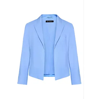 Kurzblazer BETTY BARCLAY "Kurzblazer mit 3/4 Arm", Damen, Gr. 36, blau (azurine), Obermaterial: 86% Polyester PES. 14% Elasthan EL., Blazer Kurzblazer
