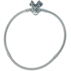 PANDORA Disney Pavé Minnie Maus-Kugelverschluss Schlangen-Gliederarmband Sterling Silber 16 cm