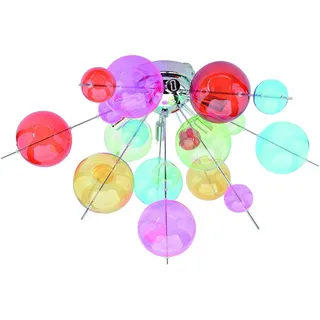 Näve Deckenleuchte , Klar, Multicolor, Chromfarben , Metall, Glas , 38 cm , Lampen & Leuchten, Innenbeleuchtung, Deckenleuchten, Deckenleuchten