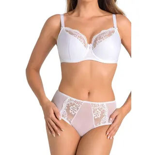 Teyli Damen BH mit Bügel - BH Halbgepolstert Bra - BH Grosse Grössen - BH Große Brüste - Komfort Starker Halt BH - Damen BHS Frauen Bra Weiß 90I