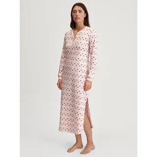 CALIDA Nachthemd »Midnight Flowers« Ohne Taschen Knopfleiste, Heavy Interlock, Pure Cotton, wärmend, bequem