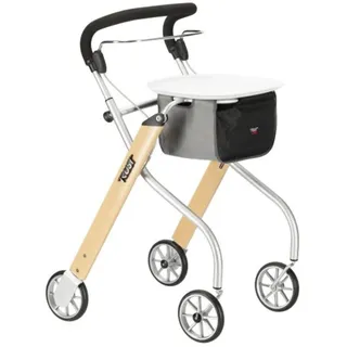 TRUST CARE Indoor Rollator Let's Go 6,3 kg faltbar 54 cm braun/silber