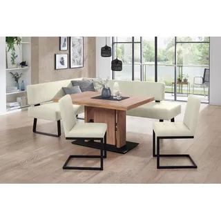 K+W Komfort & Wohnen "Spider II", 4 Stk. tlg. langer Schenkel wahweise in 2 Breiten, 2 Freischwinger, 1 Tisch,