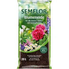 SEMFLOR Blumenerde 20l für alle Pflanzen geeignet 27222 04