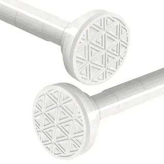 Wintfarm Duschvorhangstange,60-290 cm Teleskopstange Ausziehbar,duschvorhangstange ohne bohren, curtain rod no drill,Vorhangstange ohne Bohren für Badezimmer, Badewanne, Dusche, Türen(Weiß)